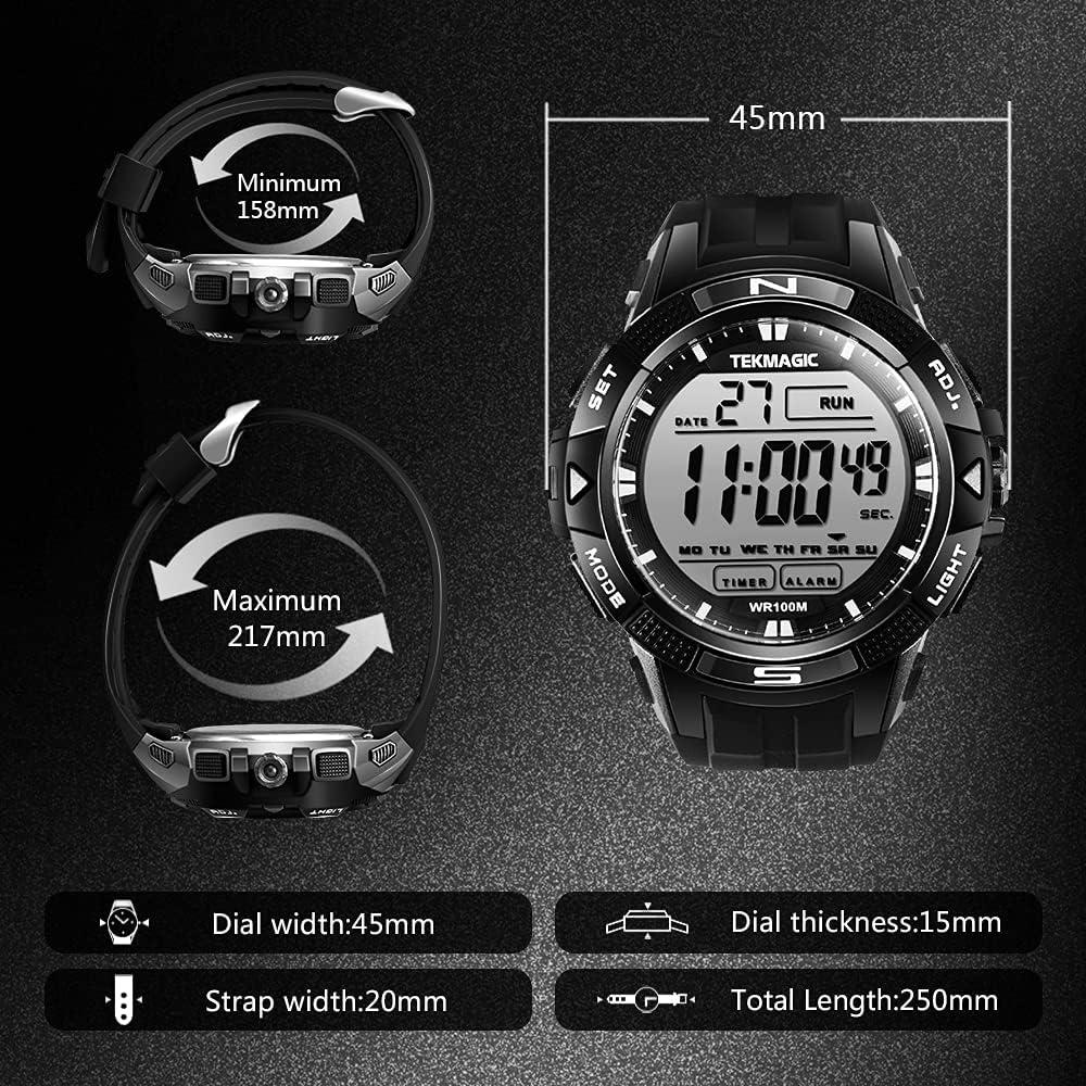 Reloj de buceo digital HONG KONG MAGIC 10 ATM LCD negro