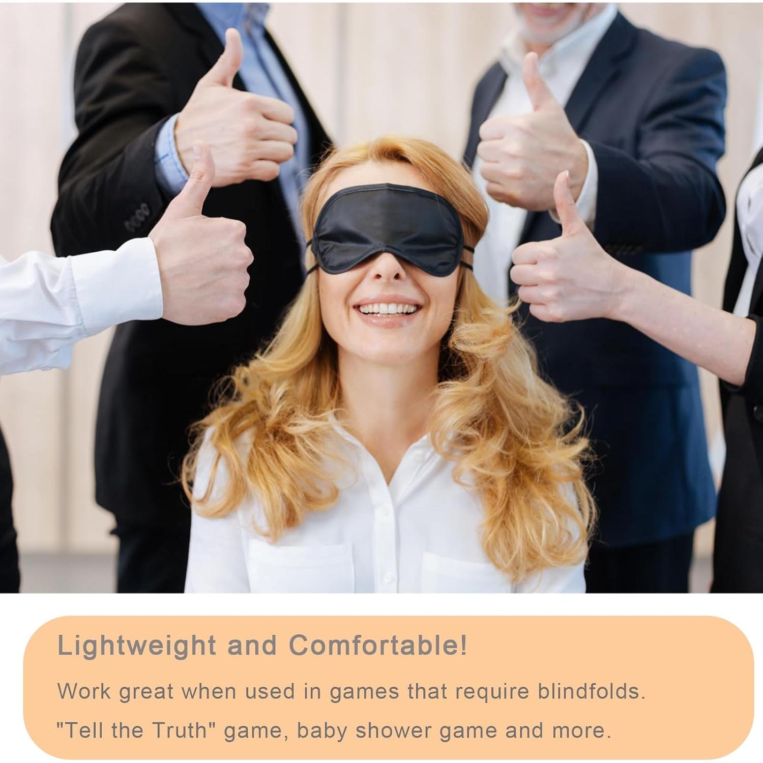 Paquete de 6 Máscaras de Ojos Vendadas Vandorla - Negro