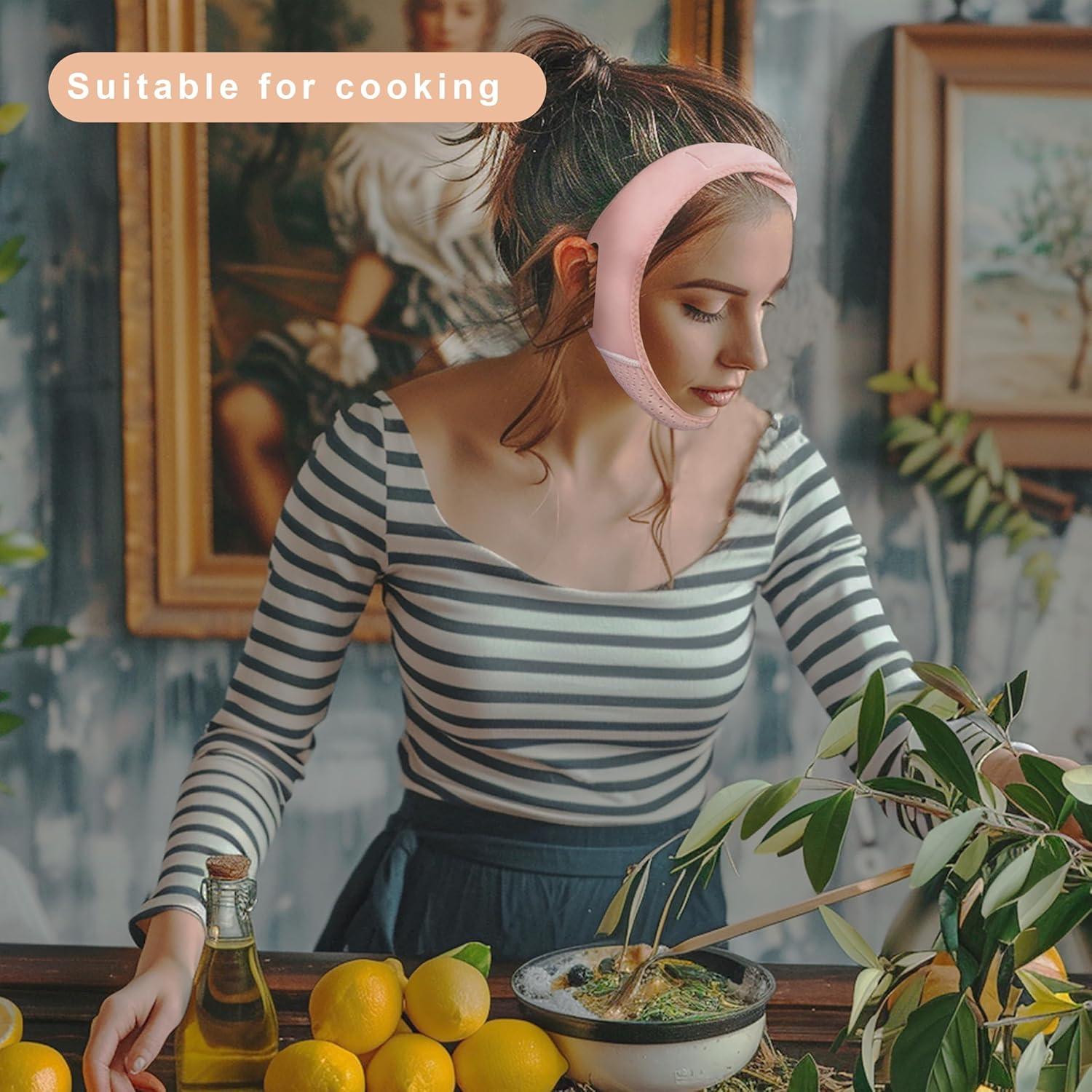 Correa Facial Reutilizable Yuibthr para Dormir - Rosa