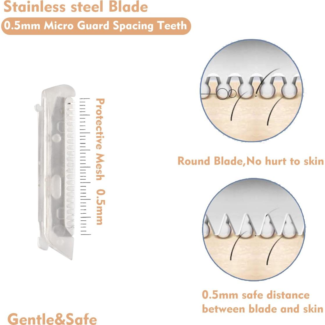 18 Cabezas de Repuesto MOVELOVE para Flawless Dermaplane Glo