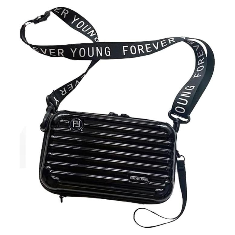 Maleta de Viaje de PVC Dura para Mujeres - Bolsa de Maquillaje Negra