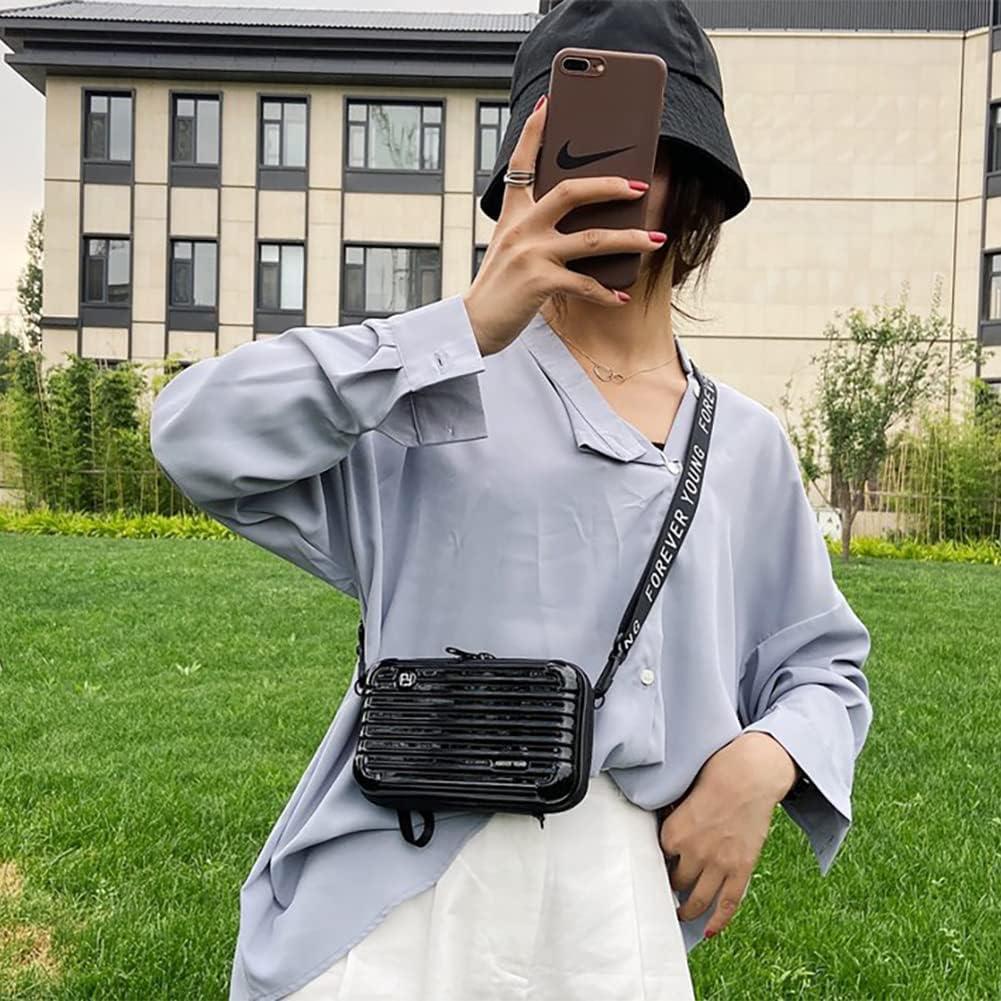 Maleta de Viaje de PVC Dura para Mujeres - Bolsa de Maquillaje Negra