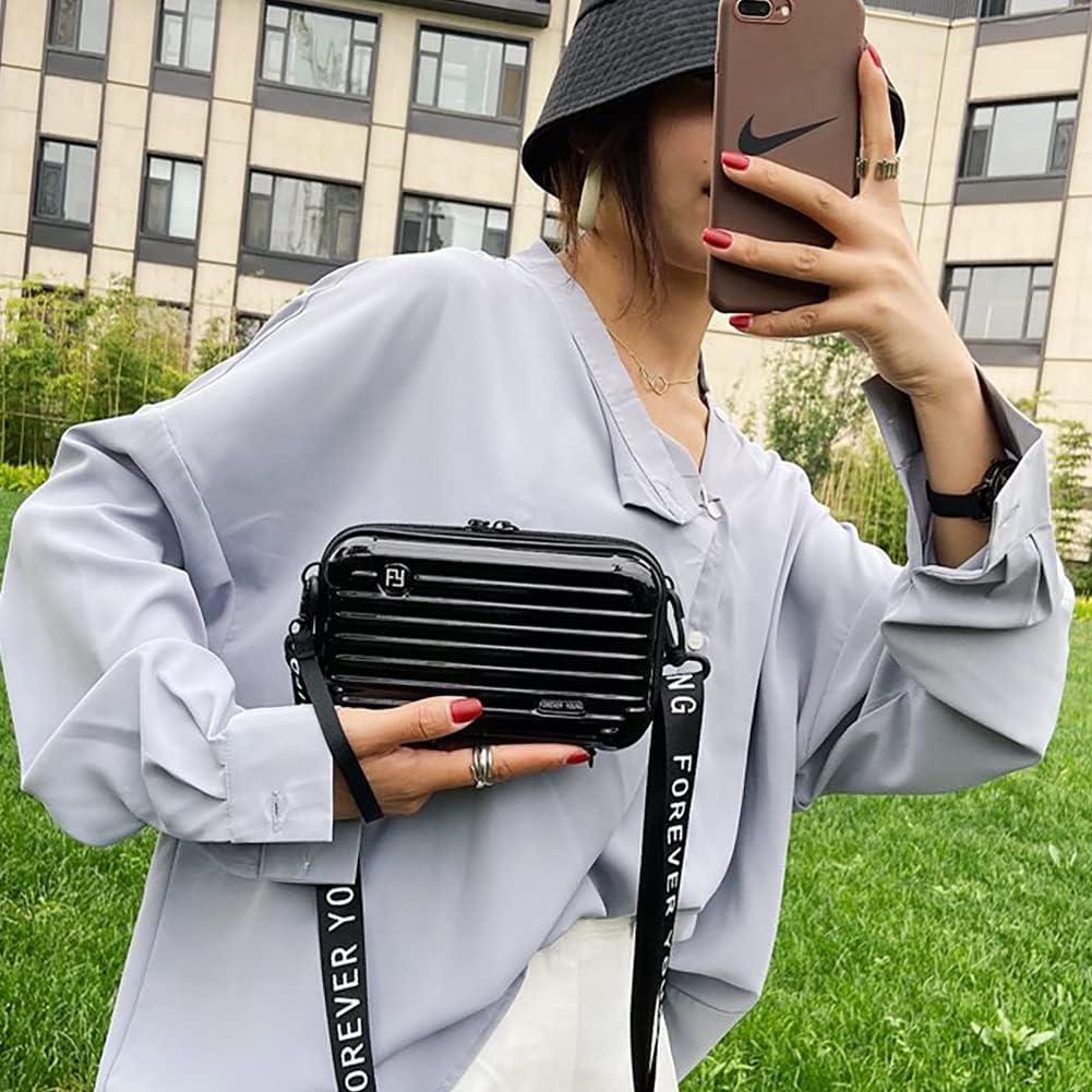 Maleta de Viaje de PVC Dura para Mujeres - Bolsa de Maquillaje Negra