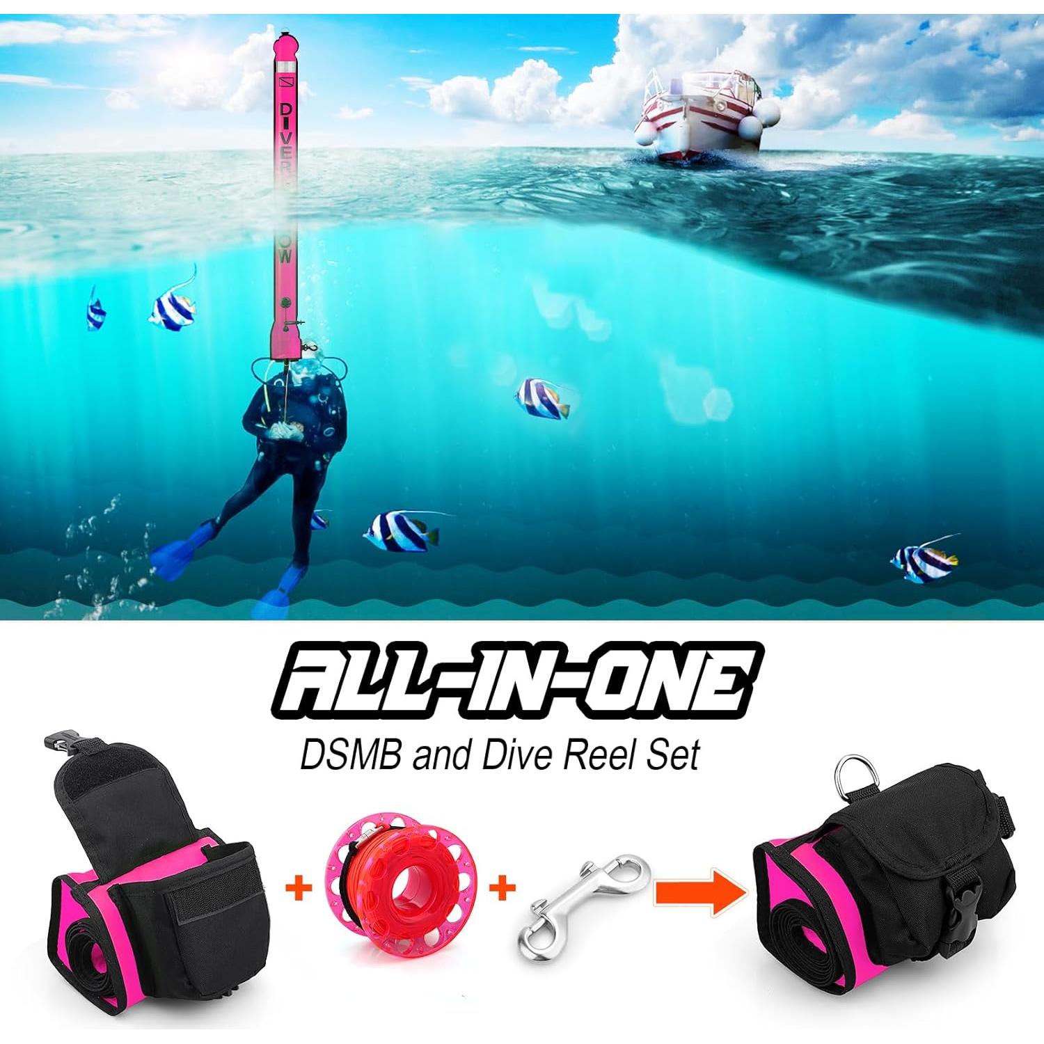 Boya SMB 5 pies Owekfifv con carrete de 30 m y clip