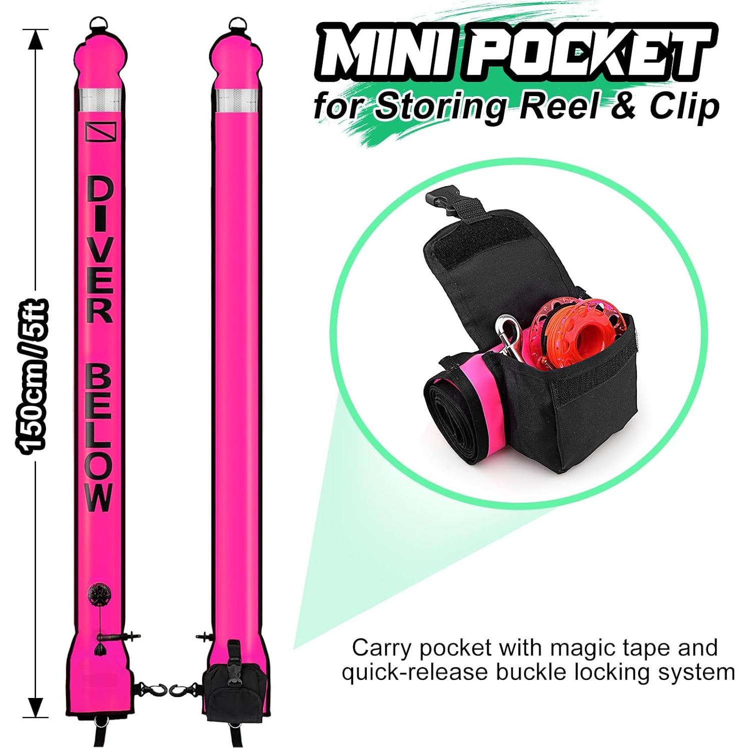 Boya SMB 5 pies Owekfifv con carrete de 30 m y clip