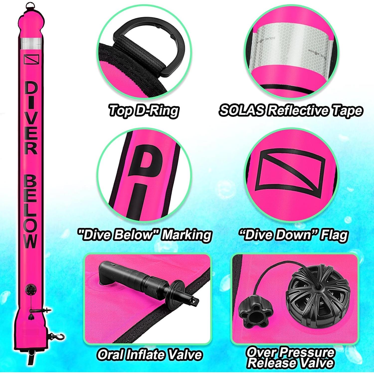 Boya SMB 5 pies Owekfifv con carrete de 30 m y clip