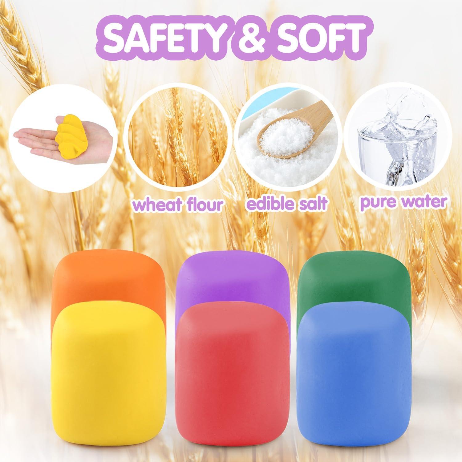 Set de Masa Color Unicornio PLAY 6 Tarros y Moldes