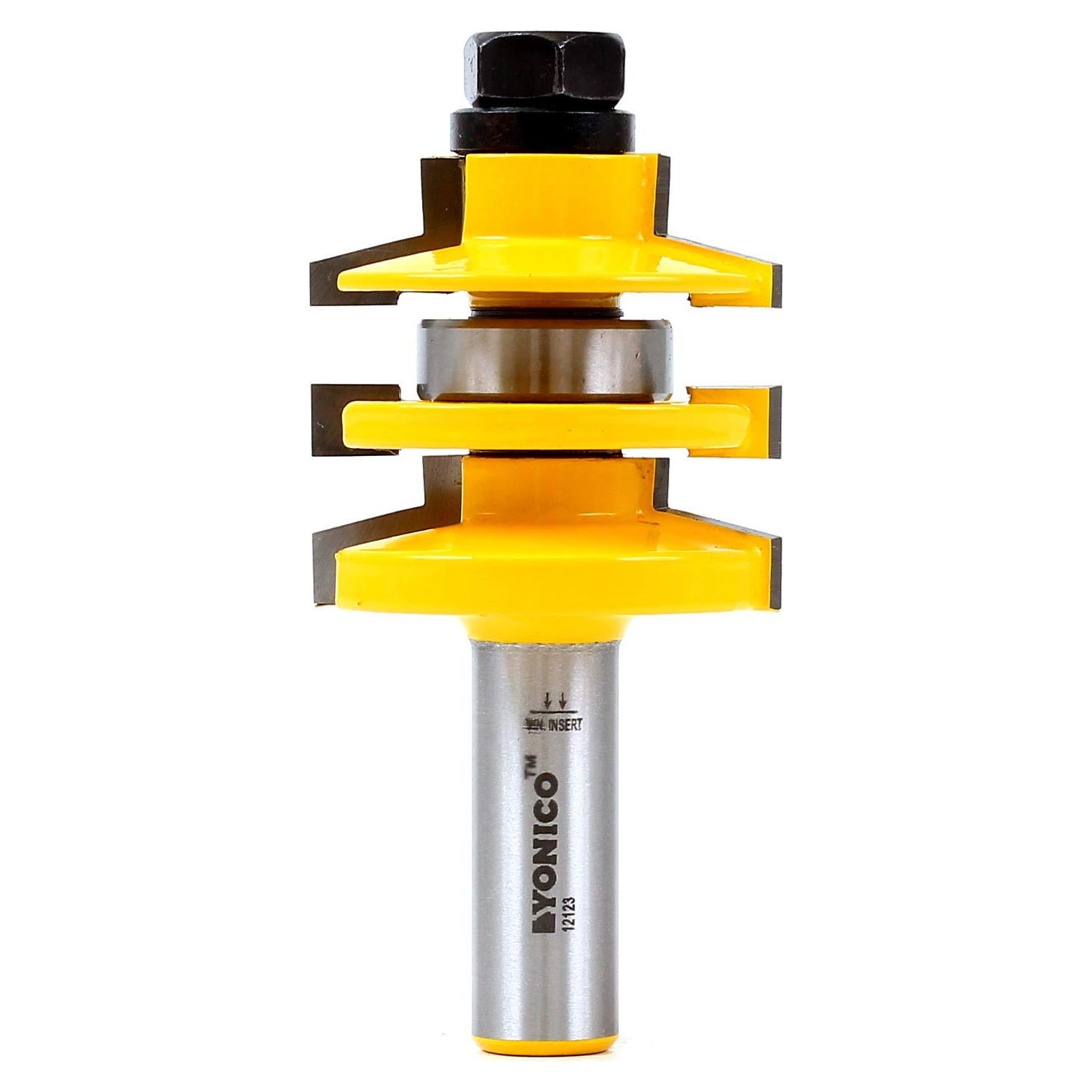 Juego de Brocas de Router Biseladas Yonico 1/2" para Gabinetes