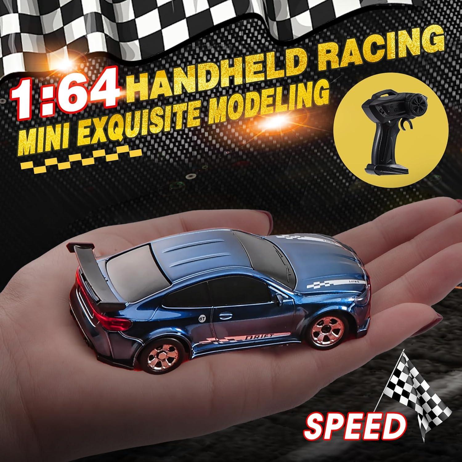 Coche RC Drift 1:64 JAMING Azul Control Remoto 2.4GHz