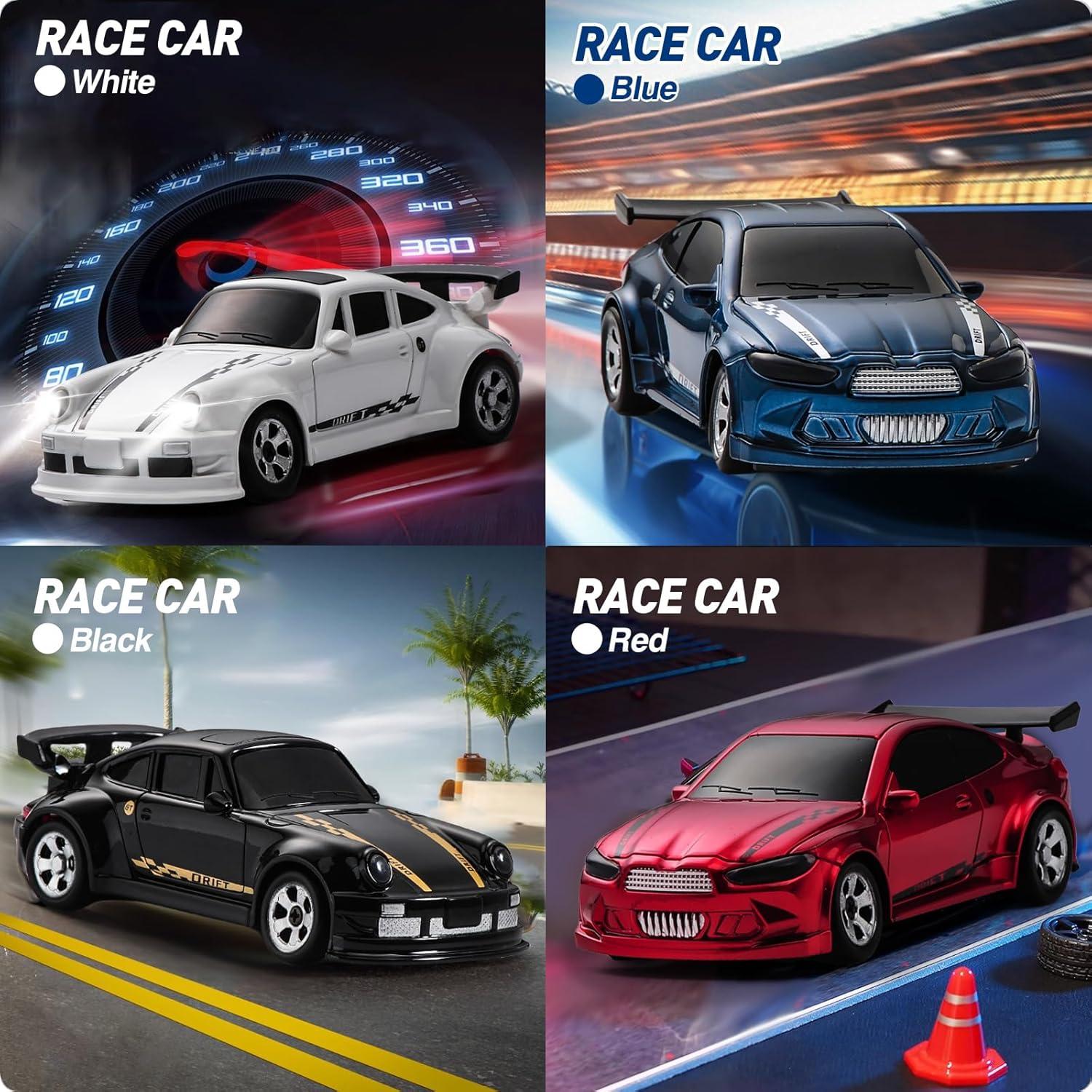 Coche RC Drift 1:64 JAMING Azul Control Remoto 2.4GHz