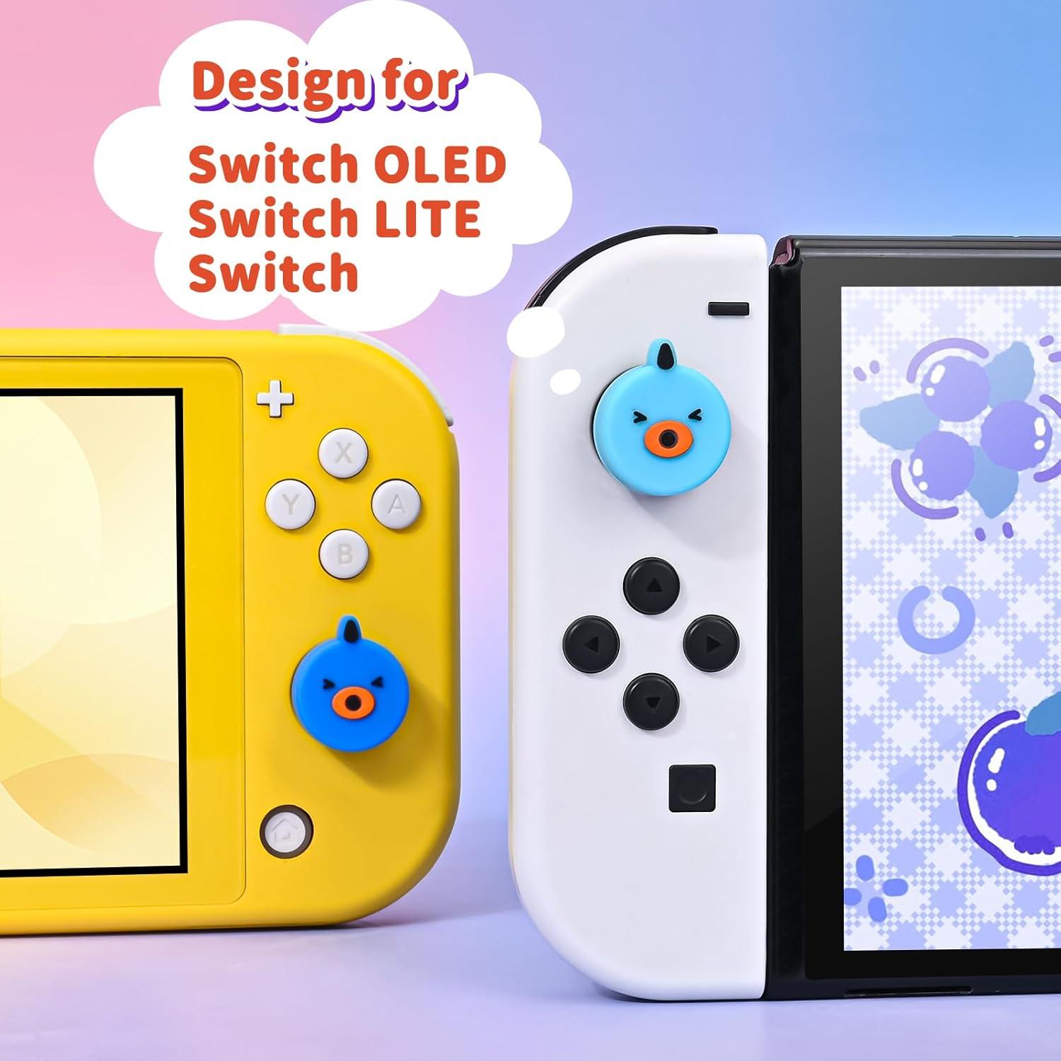 Tapas de agarre DLseego para Switch/Switch Lite/OLED - 4PCS Azul