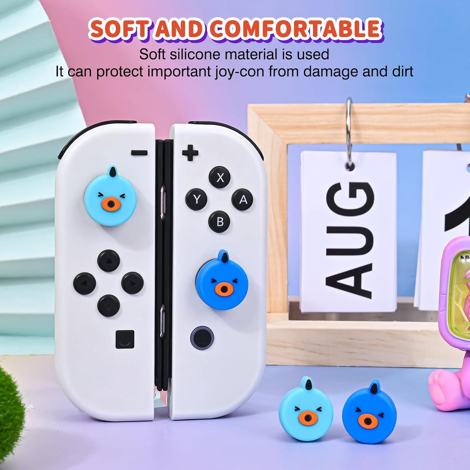 Tapas de agarre DLseego para Switch/Switch Lite/OLED - 4PCS Azul