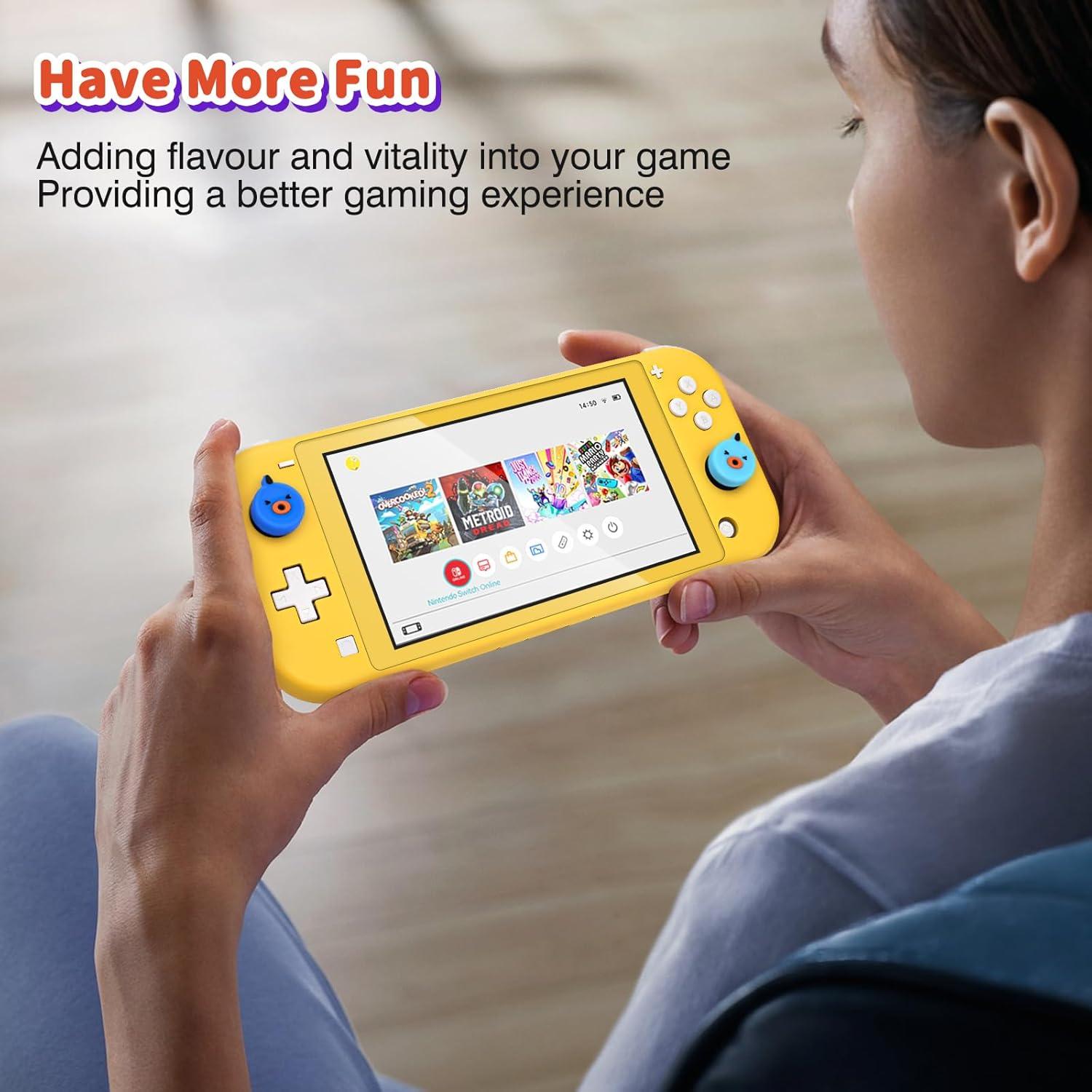 Tapas de agarre DLseego para Switch/Switch Lite/OLED - 4PCS Azul