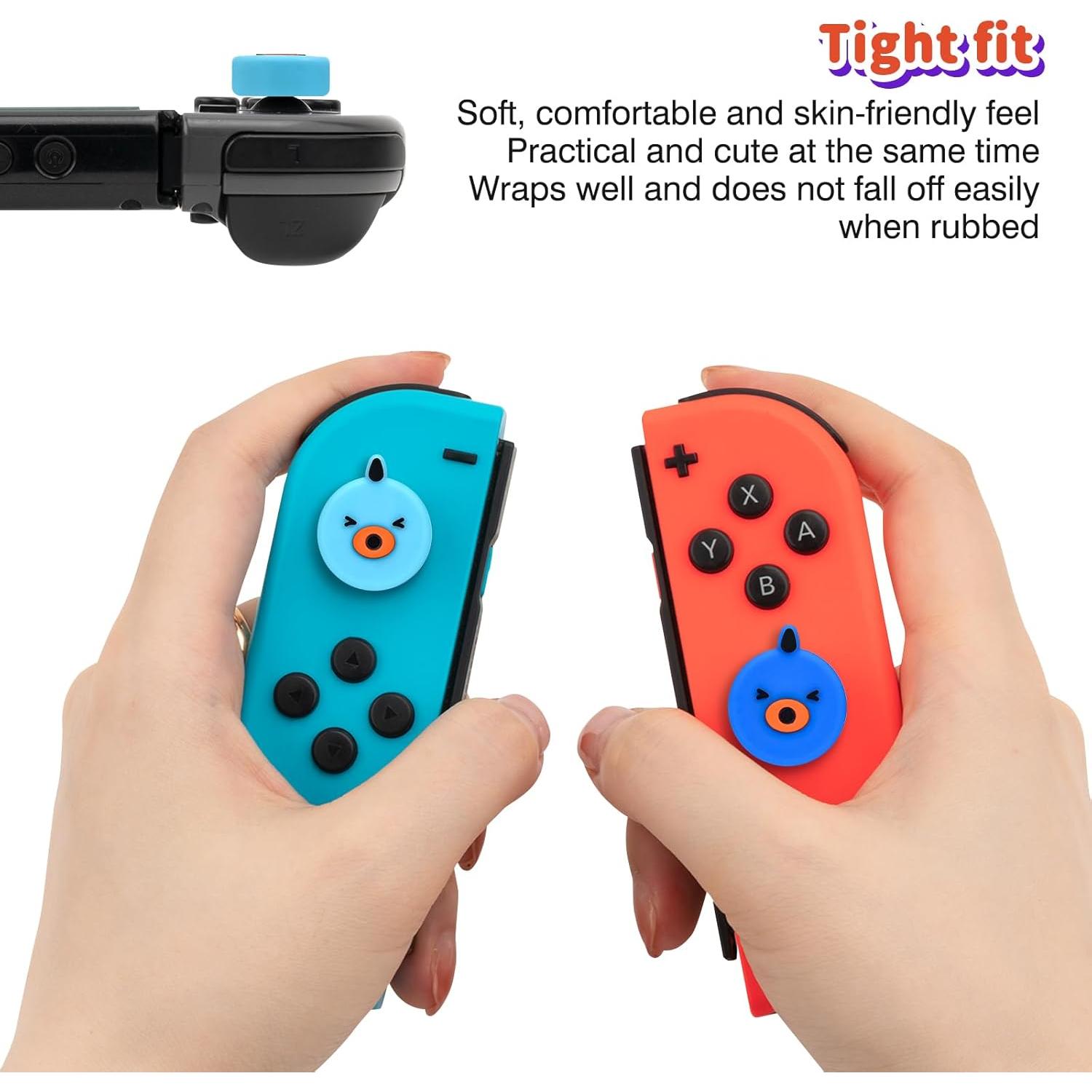 Tapas de agarre DLseego para Switch/Switch Lite/OLED - 4PCS Azul