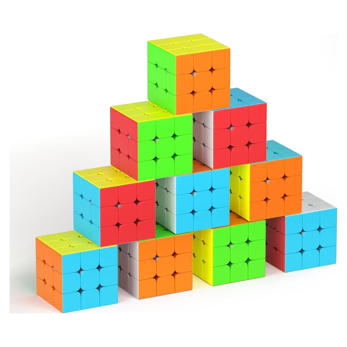 Juego de 10 Cubos de Velocidad 3x3x3 Vdealen Sin Pegatinas