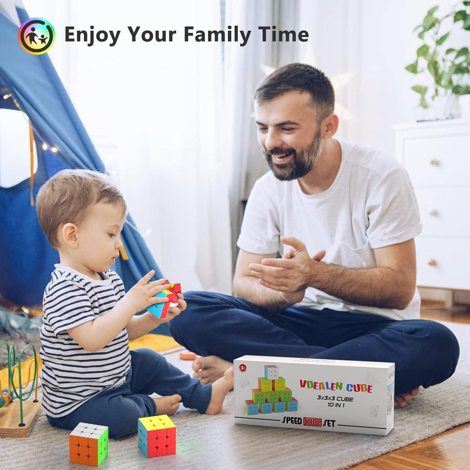 Juego de 10 Cubos de Velocidad 3x3x3 Vdealen Sin Pegatinas