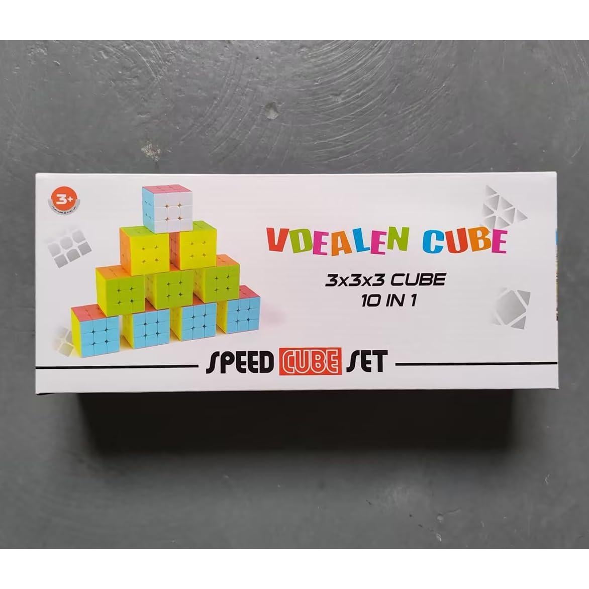 Juego de 10 Cubos de Velocidad 3x3x3 Vdealen Sin Pegatinas
