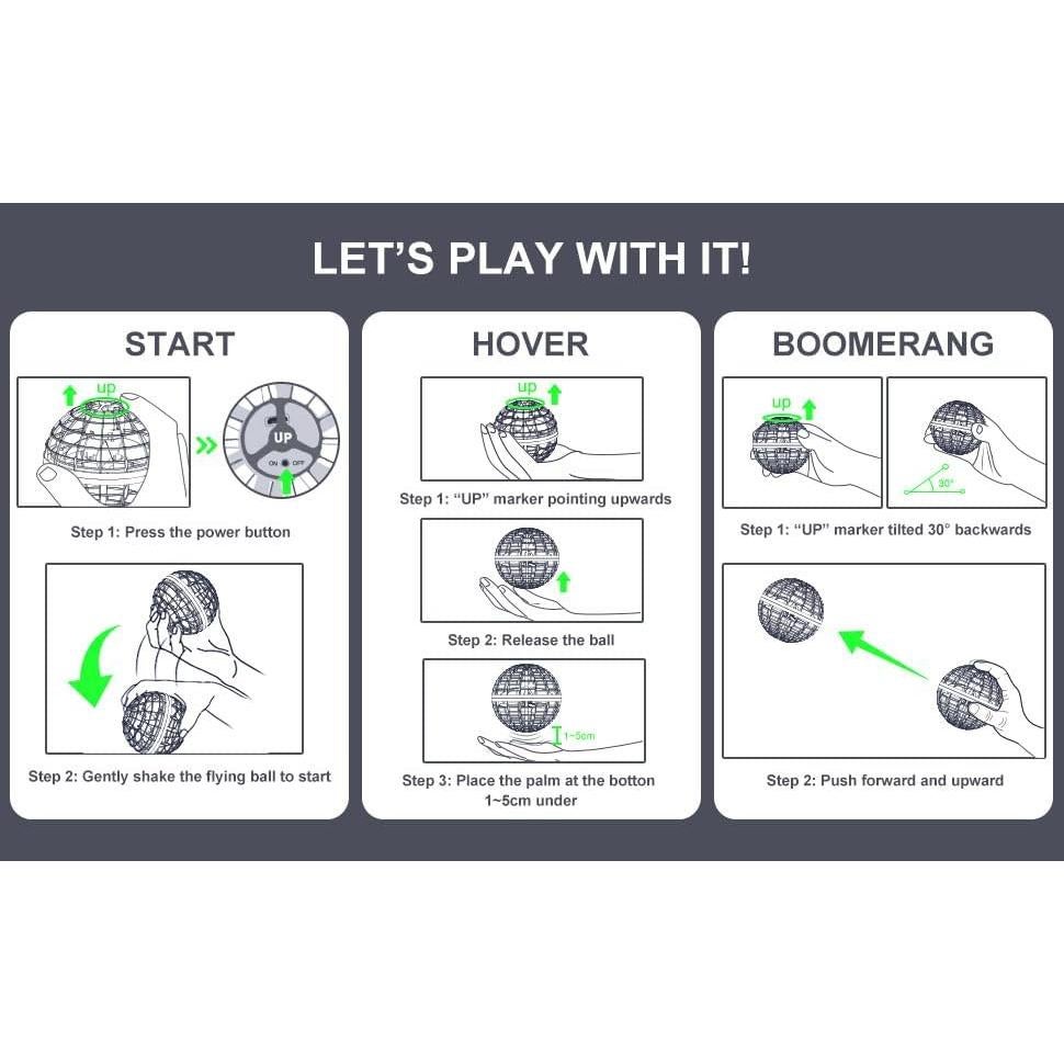 Bola Voladora Galáctica HONBQYCC Azul Control Remoto