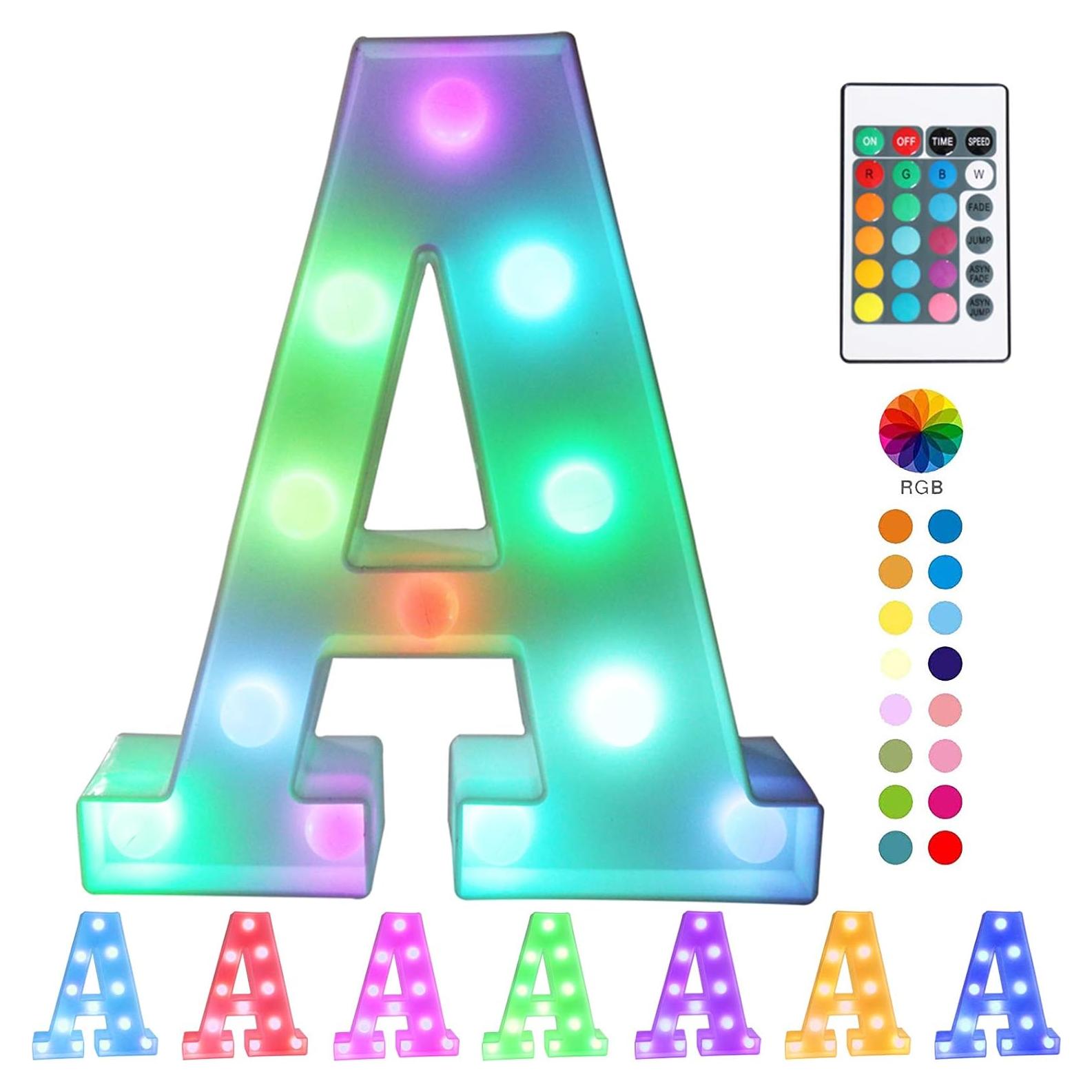 Luces de Letras LED Pooqla Control Remoto Multicolor