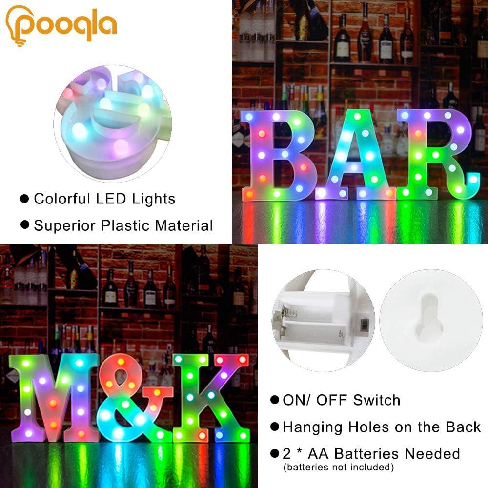 Luces de Letras LED Pooqla Control Remoto Multicolor