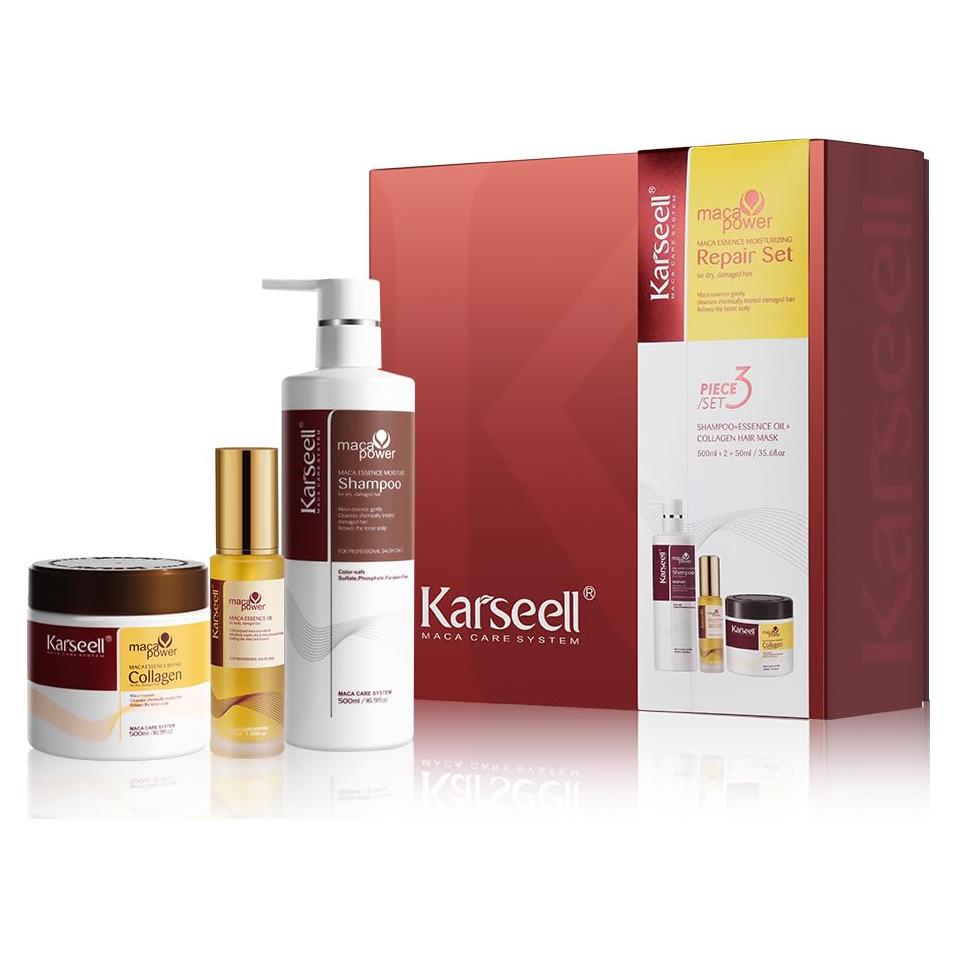 Karseell Set Tratamiento Capilar Colágeno 2 x 500ml + 50ml