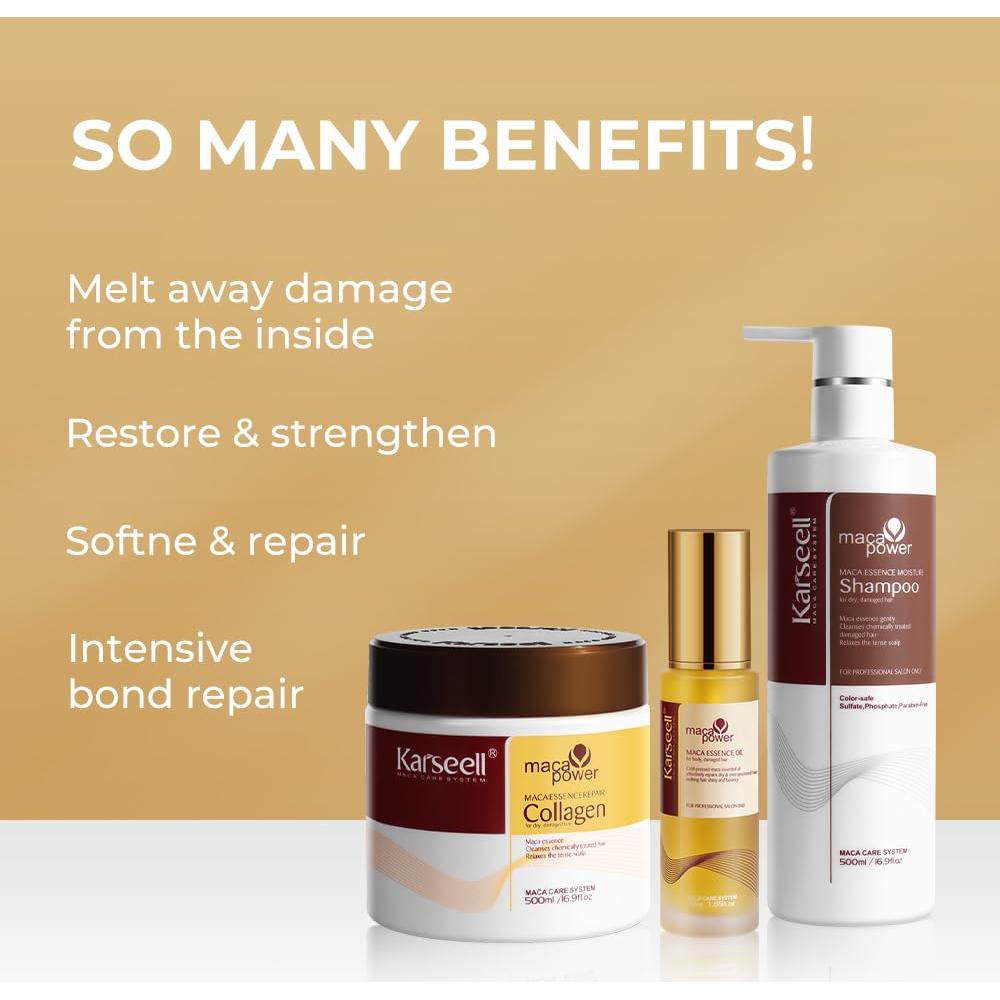 Karseell Set Tratamiento Capilar Colágeno 2 x 500ml + 50ml