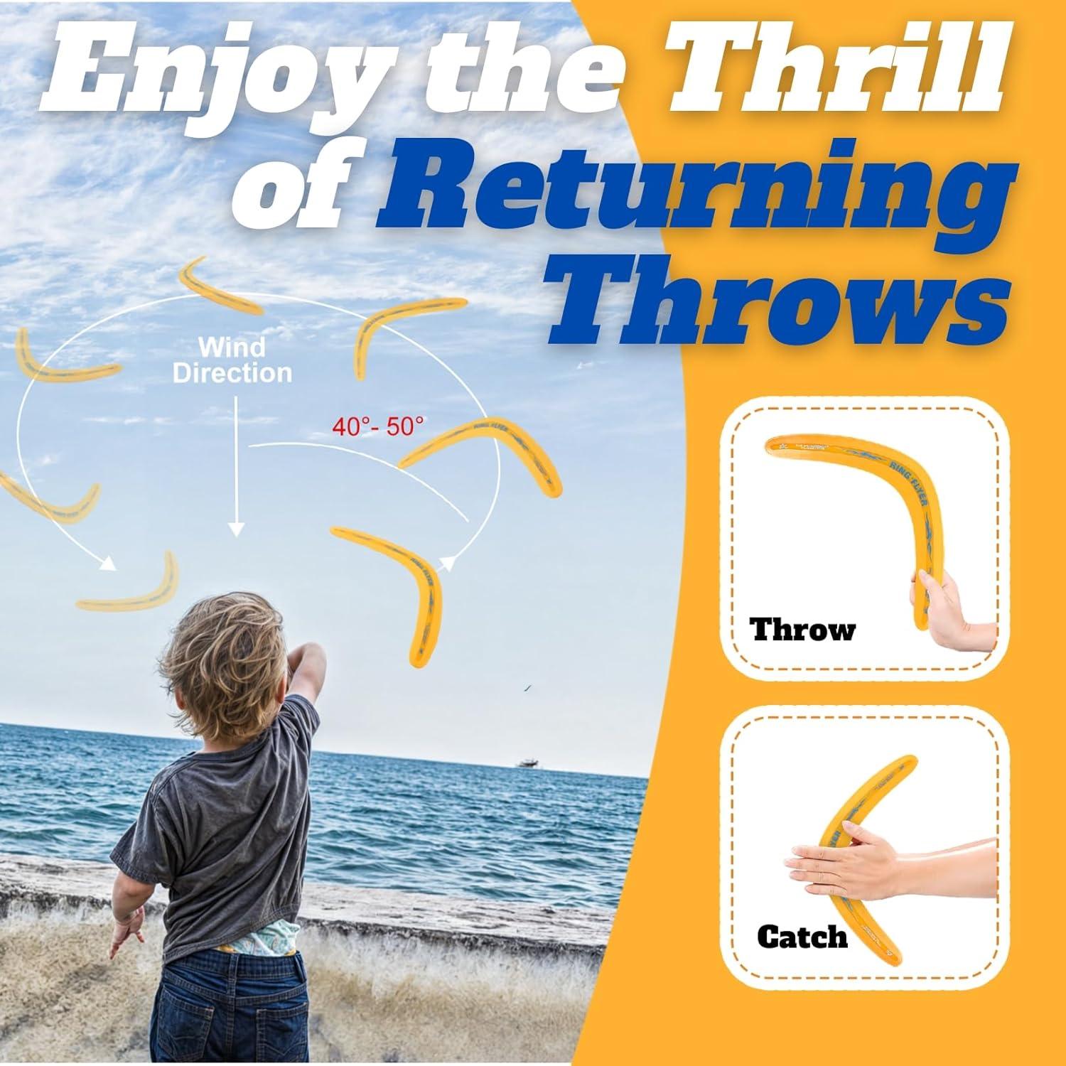 Paquete de 6 anillos voladores y bumeranes - Juguetes al aire libre