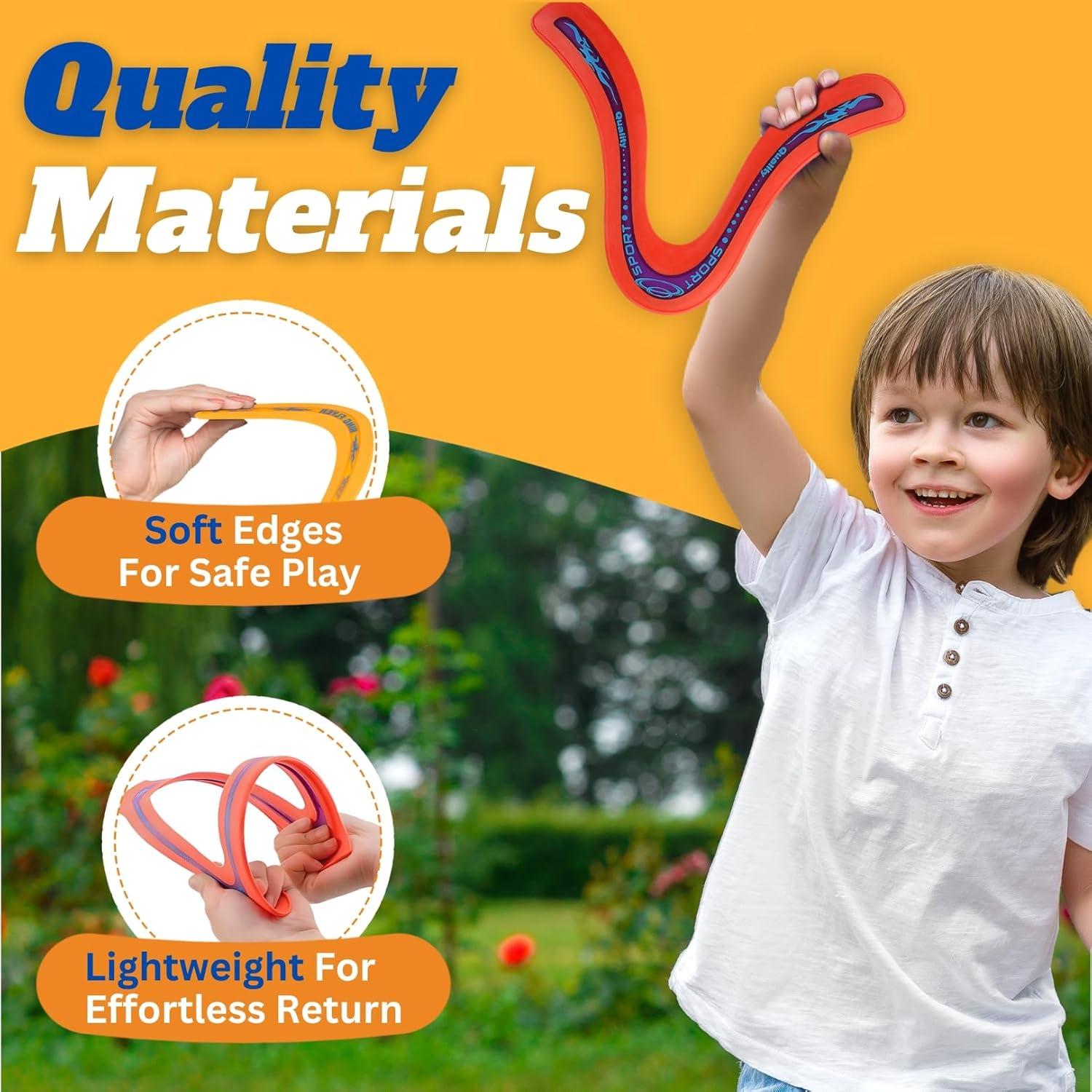 Paquete de 6 anillos voladores y bumeranes - Juguetes al aire libre