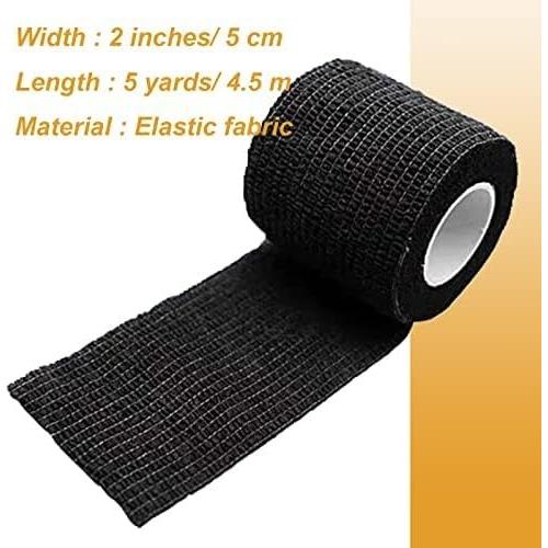Cinta de Agarre Yuelong 12Pcs 5cm x 4.5m Negra Autoadhesiva