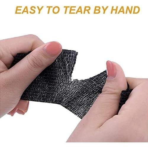 Cinta de Agarre Yuelong 12Pcs 5cm x 4.5m Negra Autoadhesiva