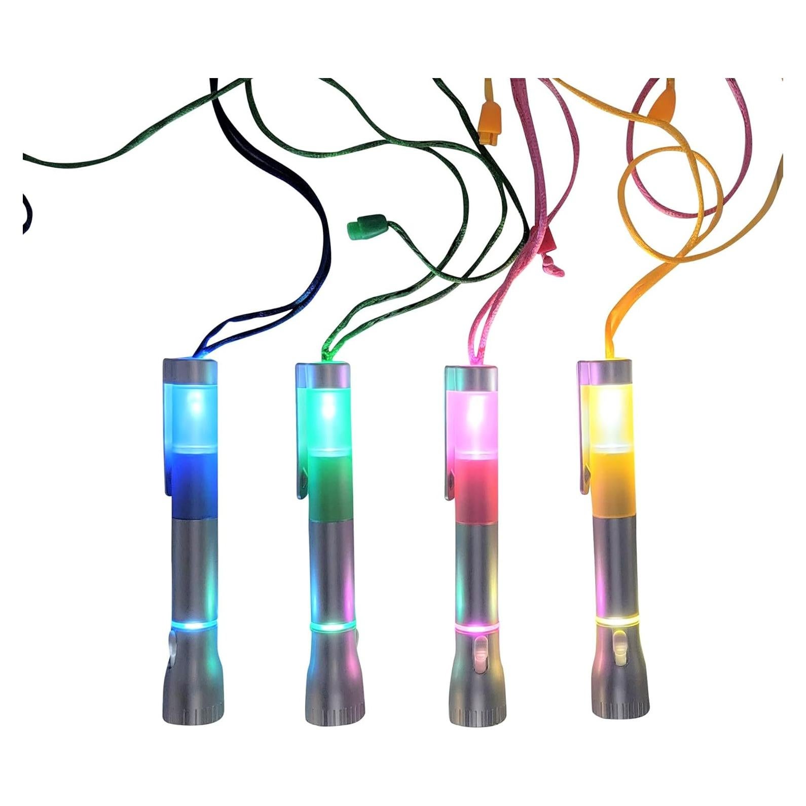 Bolígrafos LED iluminados Zugar Land - Paquete de 4 colores