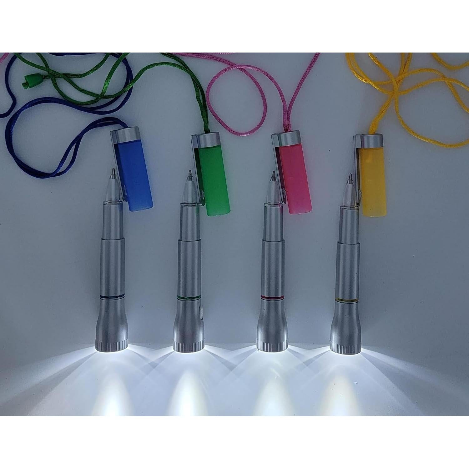 Bolígrafos LED iluminados Zugar Land - Paquete de 4 colores