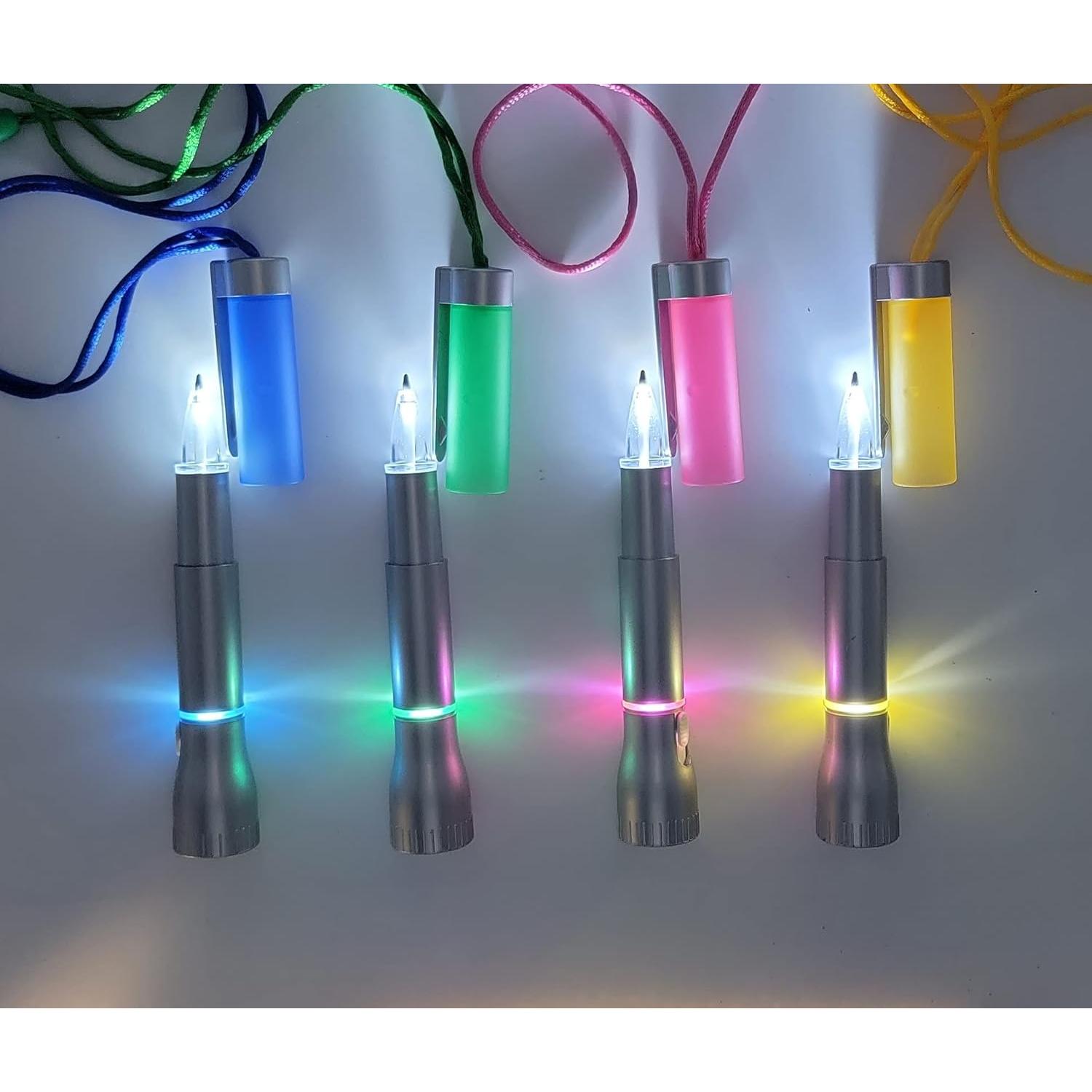 Bolígrafos LED iluminados Zugar Land - Paquete de 4 colores