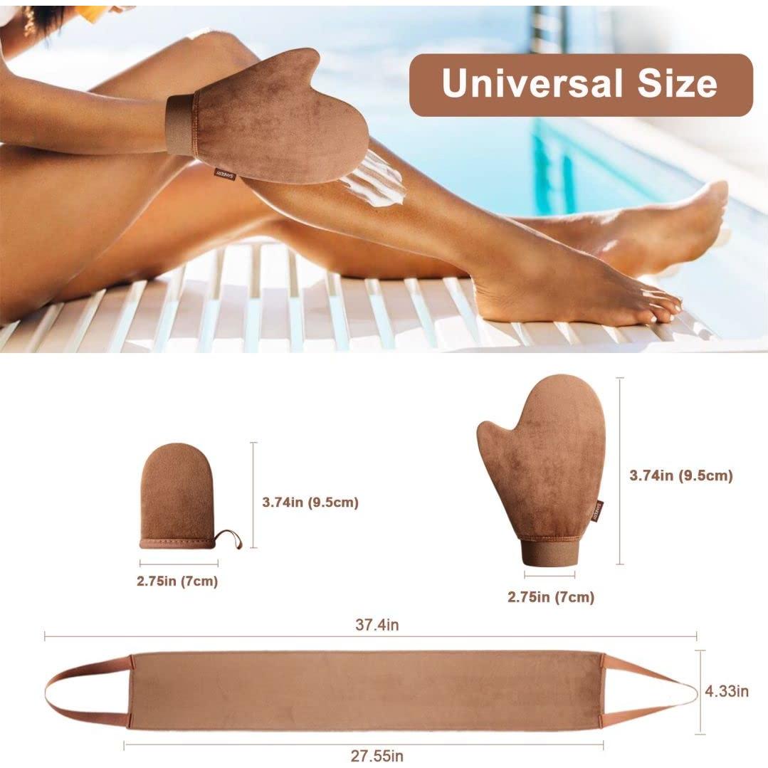 Mitón bronceador Sanfery - Paquete de 3 mitones 3-en-1