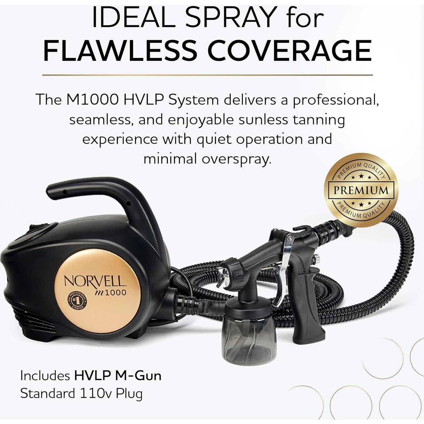 Kit Bronceado Norvell M1000 HVLP + 3 Soluciones 8 oz