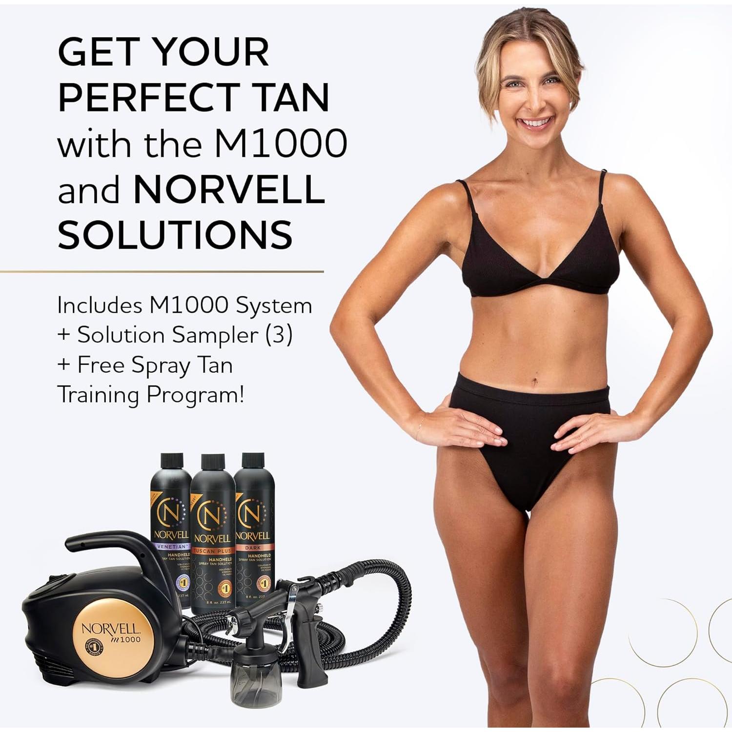 Kit Bronceado Norvell M1000 HVLP + 3 Soluciones 8 oz