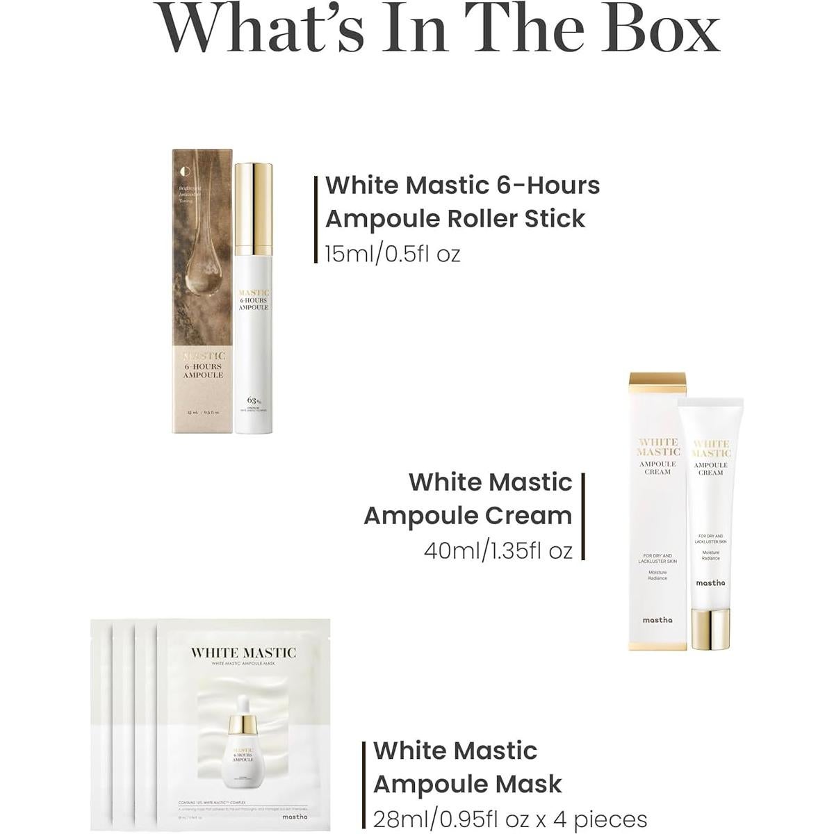 MASTINA Kit Esencial Cuidado Piel Mastic Blanco 3 en 1