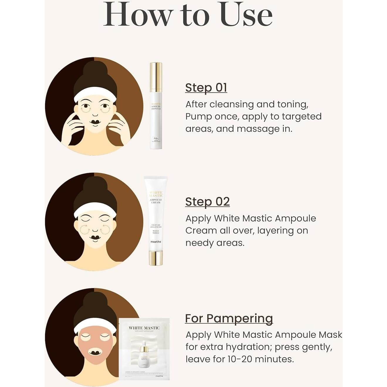 MASTINA Kit Esencial Cuidado Piel Mastic Blanco 3 en 1