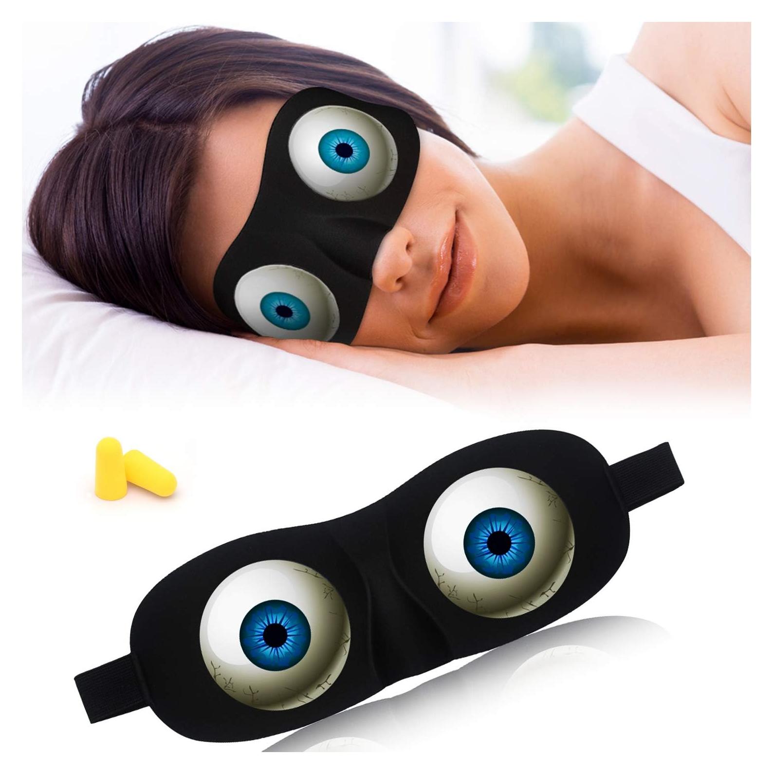 Máscara de Sueño Vingi 3D Ajustable para Viajes y Siestas