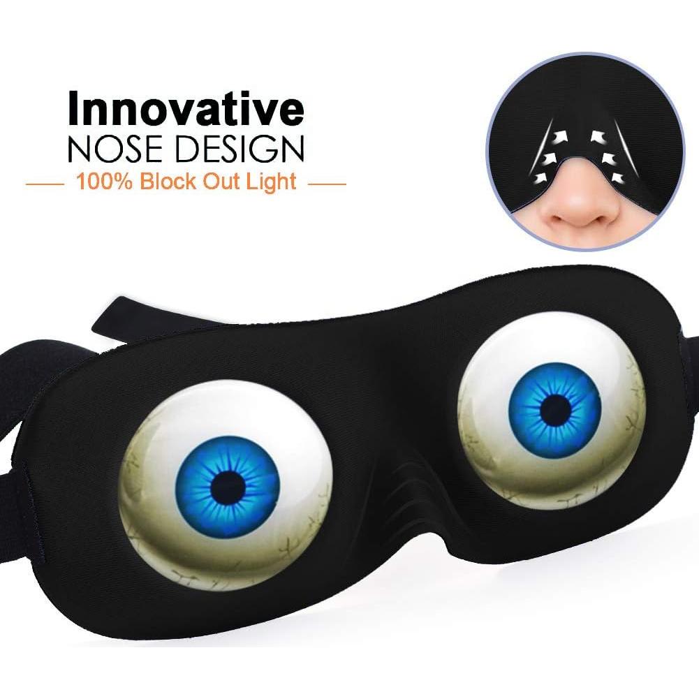 Máscara de Sueño Vingi 3D Ajustable para Viajes y Siestas