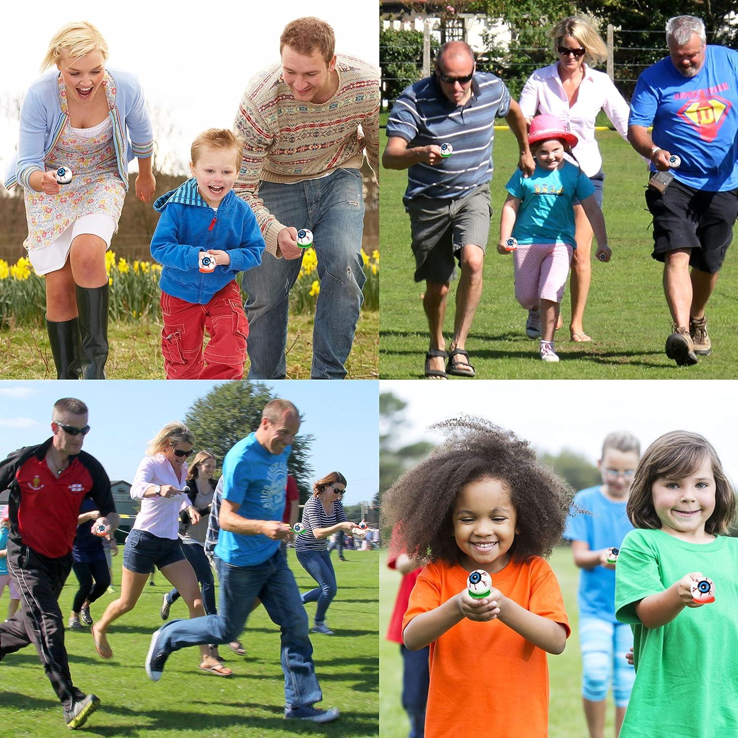 Juego de Carrera de Cucharas con Ojos Halloween - 24 Paquetes