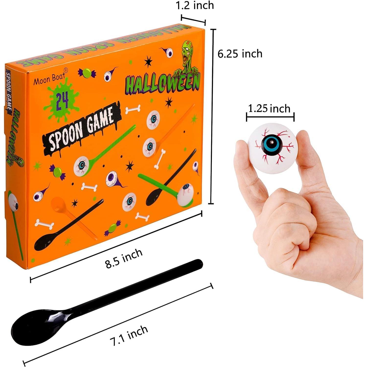Juego de Carrera de Cucharas con Ojos Halloween - 24 Paquetes