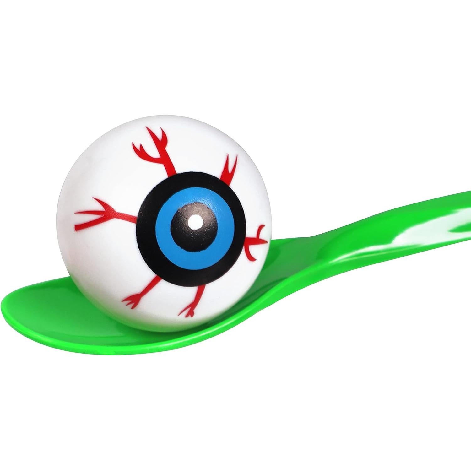 Juego de Carrera de Cucharas con Ojos Halloween - 24 Paquetes