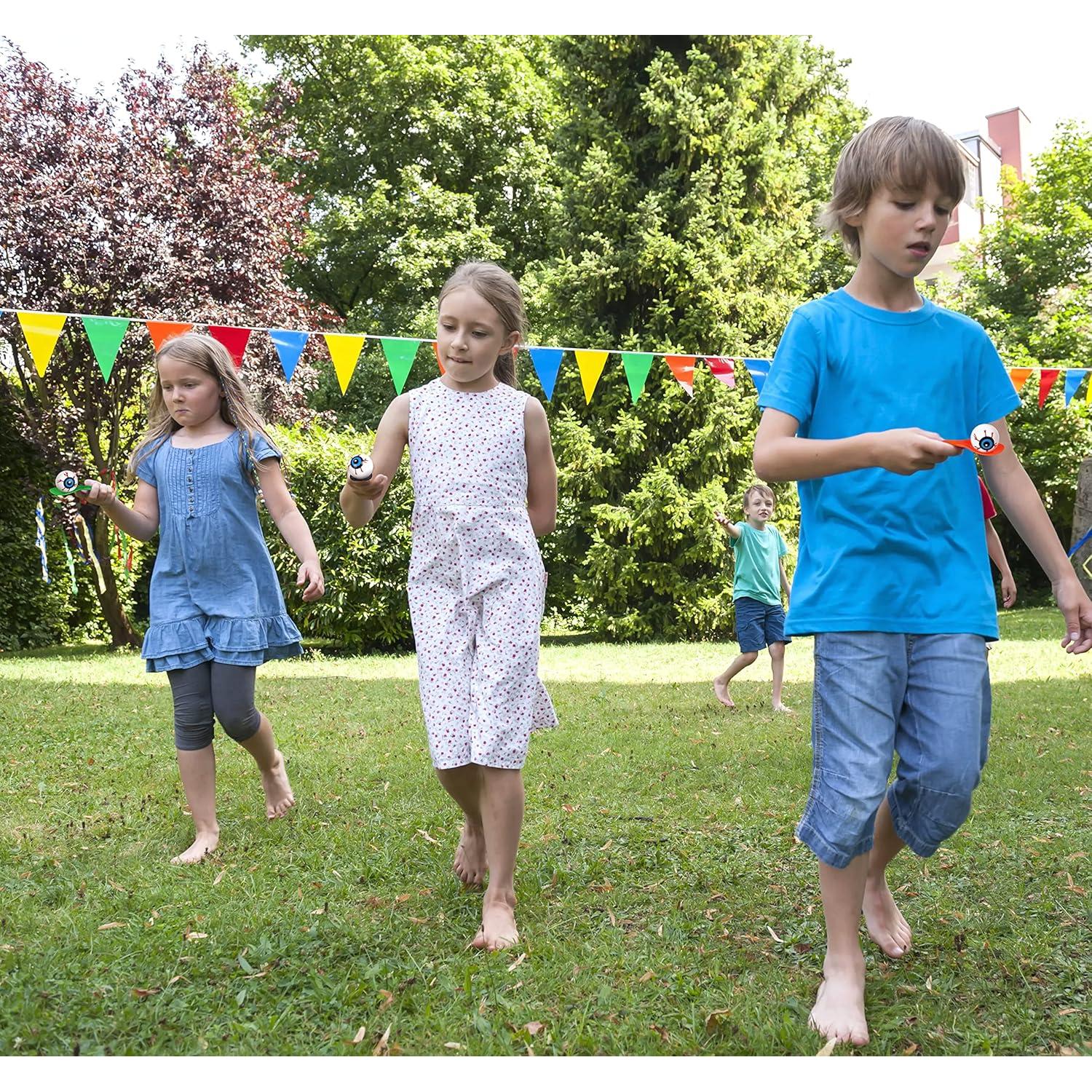 Juego de Carrera de Cucharas con Ojos Halloween - 24 Paquetes