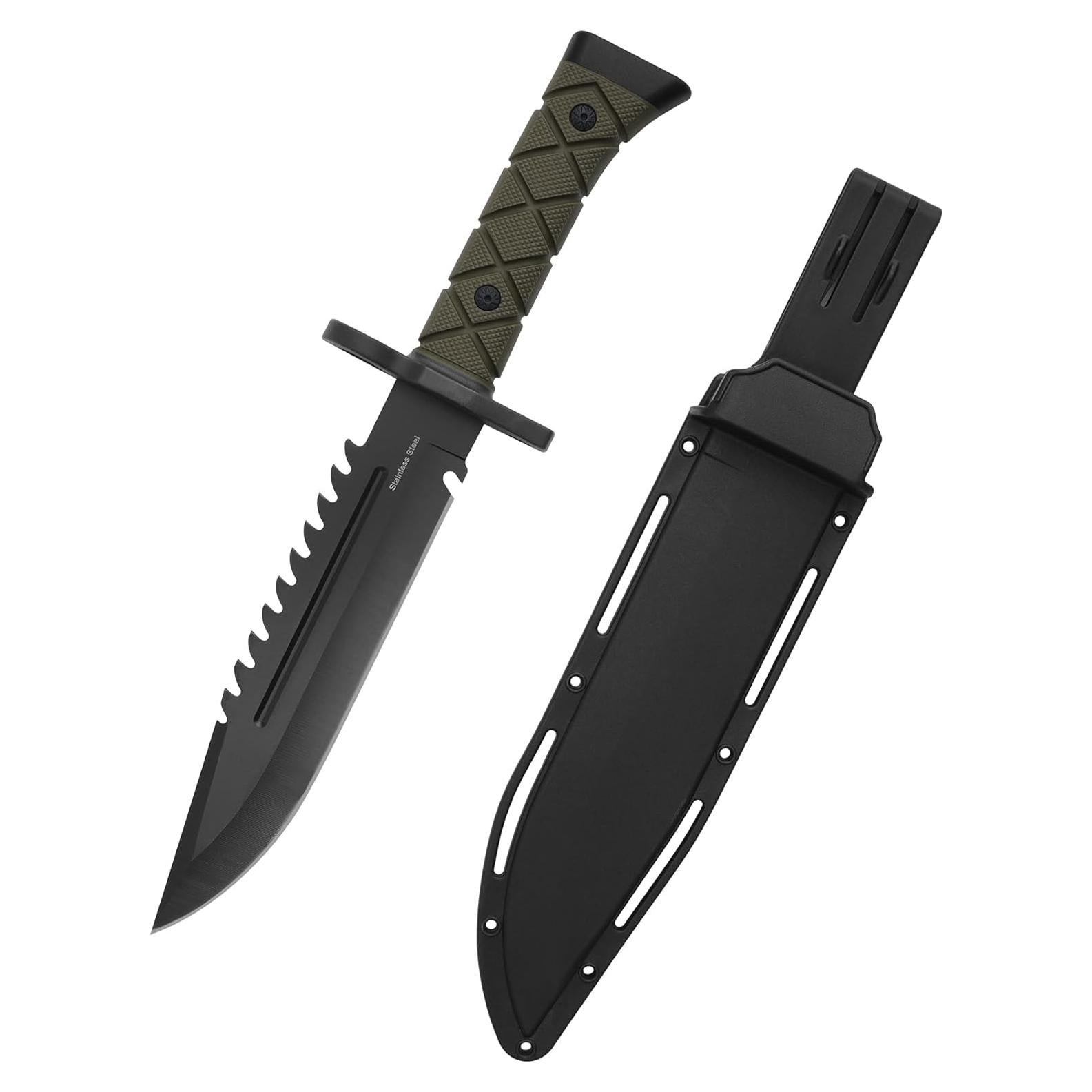 Cuchillo Táctico Leopcito 15" Acero Inoxidable con Funda
