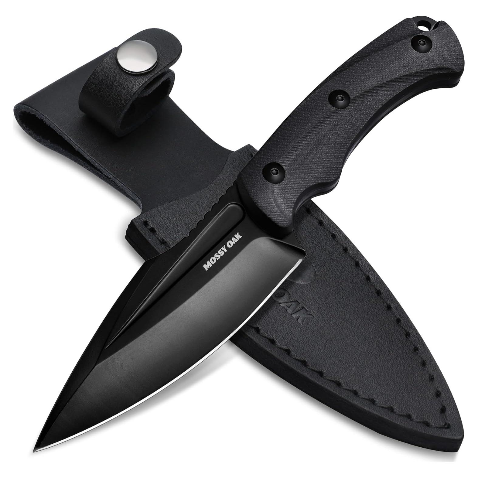 Cuchillo de Caza MOSSY OAK 21.6 cm con Funda de Cuero