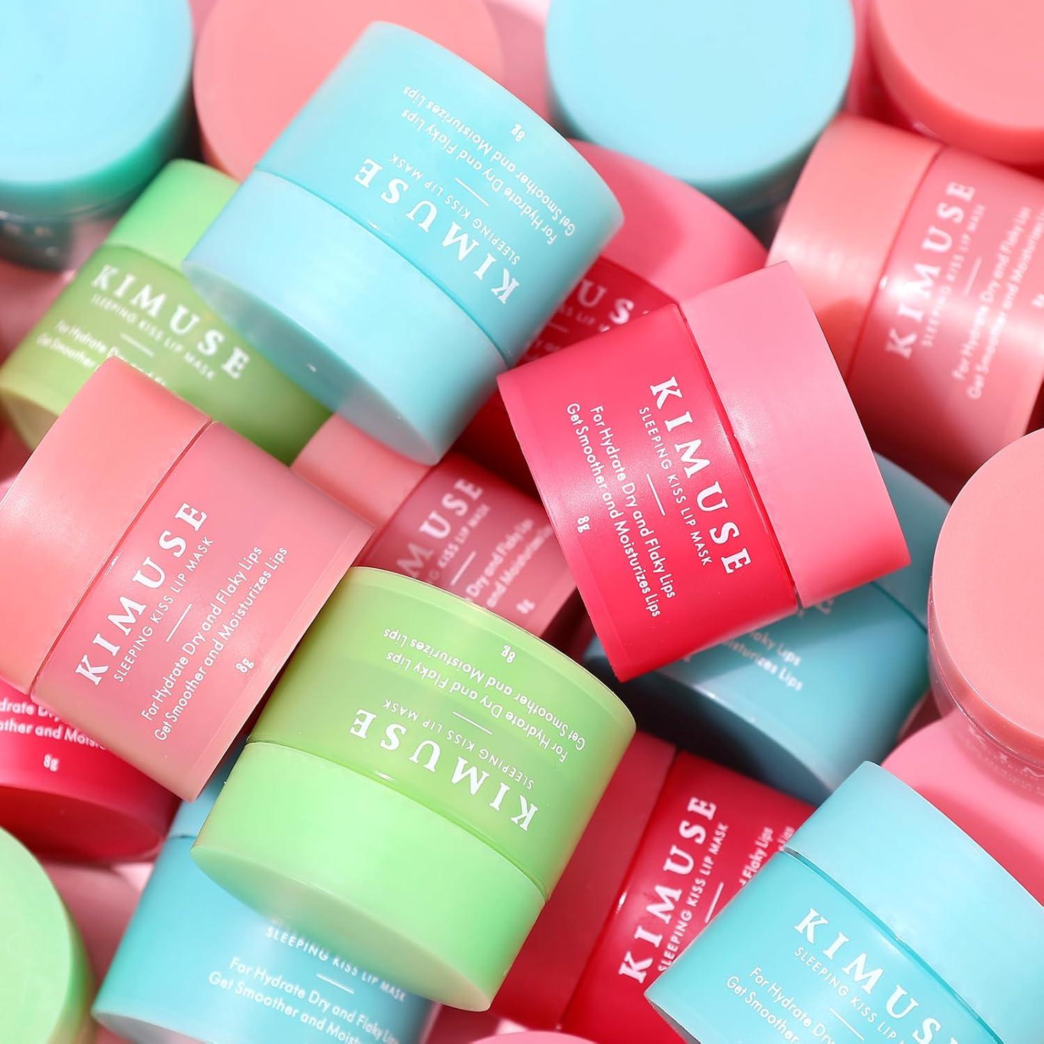 Mascarilla Labial Nocturna KIMUSE 4PCS Hidratación Intensa