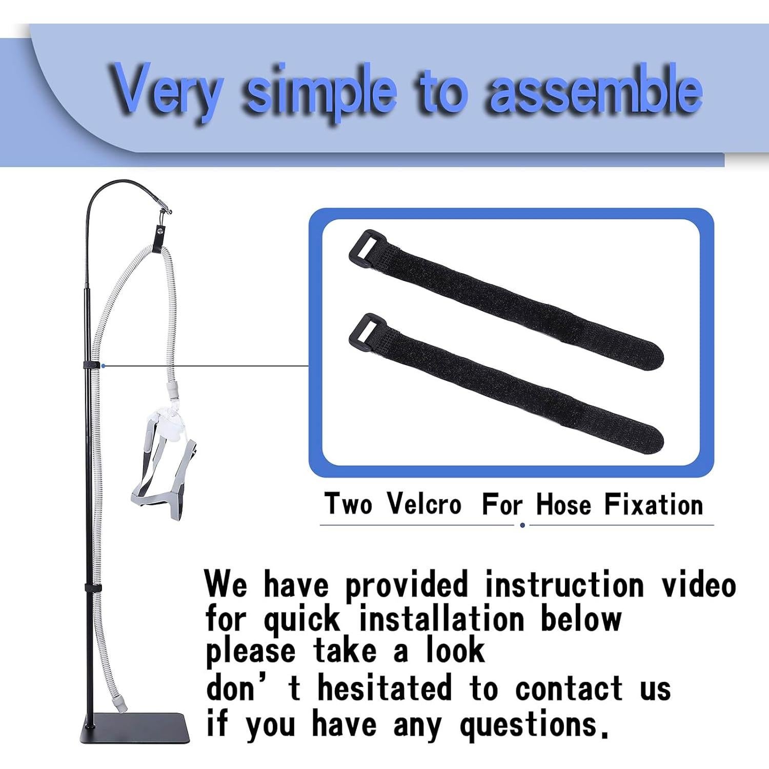 Soporte de Manguera CPAP Ajustable Lerboai - Antideslizante