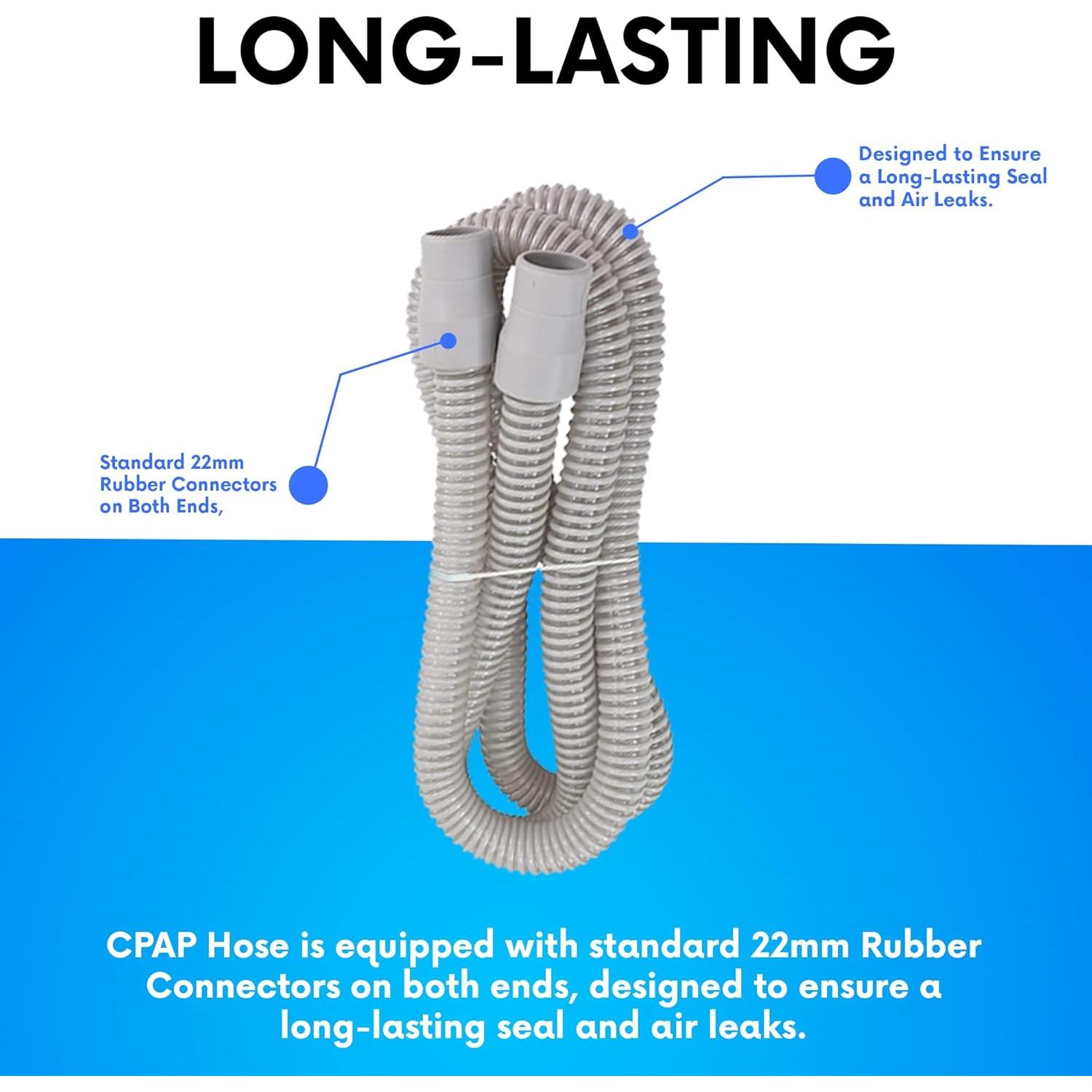 Tubo CPAP Universal BISTRAS 8 Pies (2.44m) Compatible con BiPAP