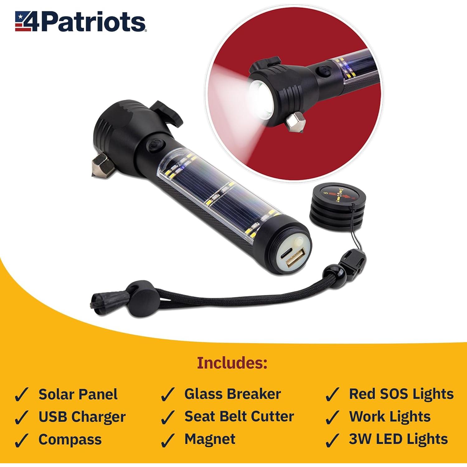 Linterna LED recargable 4Patriots HaloXT 2000 mAh 3 modos